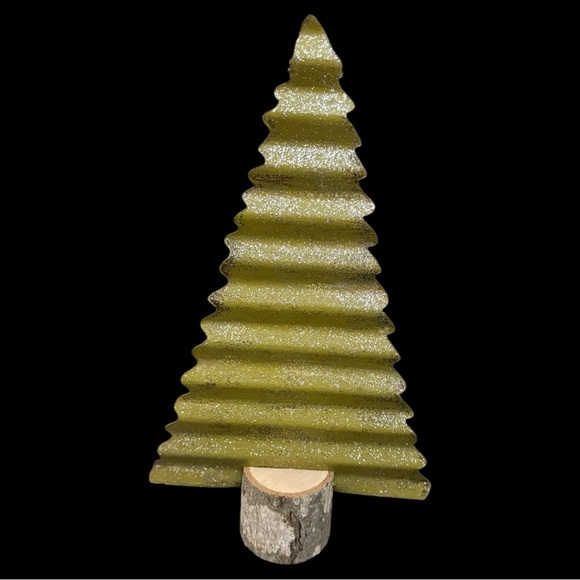 Handcrafted Metal Tree with Wood Base - NEW! - Picture 1 of 3